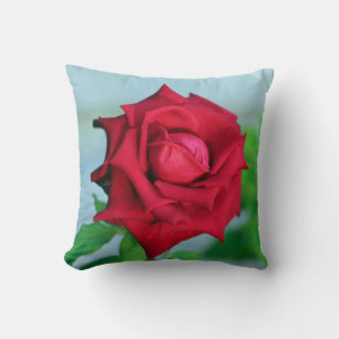 Rosa rossa Romantisches Blumenkissen Kissen