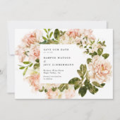 Rosa Rosseta Foto Hochzeit Save The Date (Vorderseite)