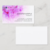 Rosa Rot Blau Lila Grün Modernes Abstraktes Elegan Visitenkarte (Vorne/Hinten)