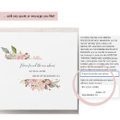 Rosa, rot, Burgunder, floraler Hochzeitsriss absei All In One Einladung