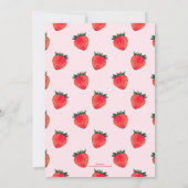 Rosa Rot Erdbeere Berry Sweet Einladung (Rückseite)