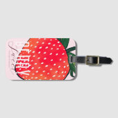 Rosa Rot Erdbeere Berry Sweet Gepäckanhänger (Vorderseite (Horizontal))