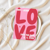 Rosa Rot farbenfroh Einzigartige Liebe Valentinsta Save The Date