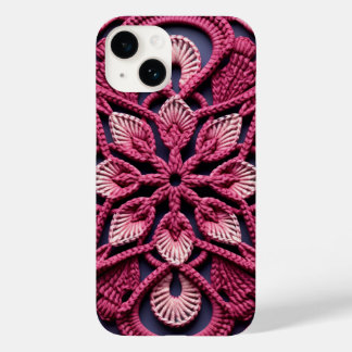 Rosa Rot farbenfroh Granny Square Crochet Case-Mate iPhone 14 Hülle