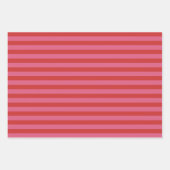 Rosa rot fröhlicher, kräftiger Streifen Weihnachte Geschenkpapier Set (Vorderseite 3)