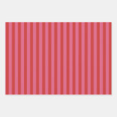 Rosa rot fröhlicher, kräftiger Streifen Weihnachte Geschenkpapier Set (Vorderseite 2)