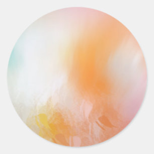 Rosa Rot Gelb Blau Farbige Abstrakte Vorlage Runder Aufkleber