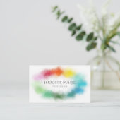 Rosa Rot Gelb Blau Lila Weiße Farben Visitenkarte (Stehend Vorderseite)