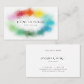 Rosa Rot Gelb Blau Lila Weiße Farben Visitenkarte (Vorne/Hinten)