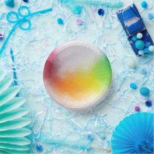 Rosa Rot Gelb Orange Blau Grün Benutzerdefiniert M Pappteller