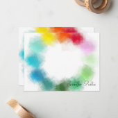 Rosa Rot Gelb Orange Blau Grün Farbe Mitteilungskarte (Vorderseite/Rückseite Beispiel)