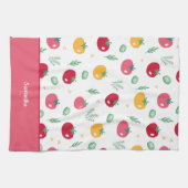 Rosa Rot-Gelb-Tomatenmuster Geschirrtuch (Horizontal)