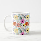 Rosa, Rot, Gelbe Blume Kaffeetasse (Links)