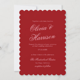 Rosa rot gestreifte Retro-Hochzeitseinladung Einladung