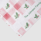 Rosa Rot Grün Retro Personalisierte Weihnachten Seidenpapier (Ausschnitt)