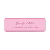 Rosa rot Kalligraphischer Skripttext Elegant Retur (Vorne)