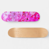 Rosa Rot Lila Moderne, Abstrakte Kunst Skateboard (Horizontal)