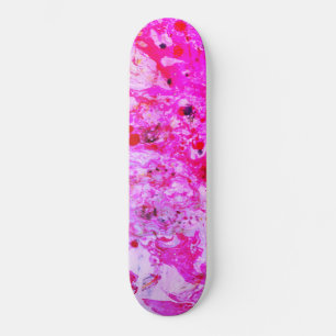 Rosa Rot Lila Moderne, Abstrakte Kunst Skateboard