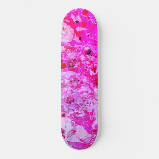 Rosa Rot Lila Moderne, Abstrakte Kunst Skateboard (Vorderseite)