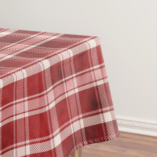 Rosa, Rot, Maron und Cream Tartan Kariert Tischdecke (Beispiel)