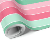 Rosa Rot Mint Grün Elegant farbenfroh, trendy Mode Geschenkpapier (Rolleneckpunkt)