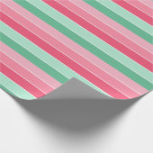 Rosa Rot Mint Grün Elegant farbenfroh, trendy Mode Geschenkpapier (Ecke)