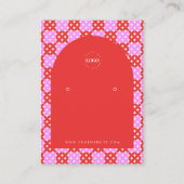 Rosa Rot Mitte Jahrhundert Moderne Logoverleihung  Visitenkarte (Vorderseite)