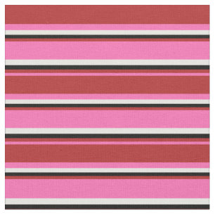 Rosa, Rot, Schwarz und Weiß Stoff
