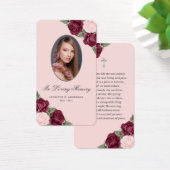 Rosa Rot-Silber-Gedenkkarte (Schreibtisch)