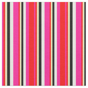Rosa, Rot, Tan, Schwarz und Minze Creme farbig Stoff