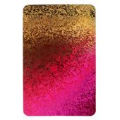 Rosa Rot und Goldmuster Magnet (Vertikal)