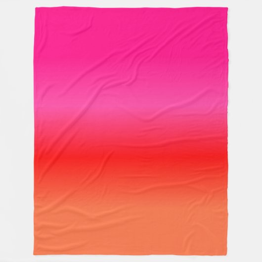 Rosa, Rot und Orange glänzende Fleecedecke (Vorderseite)