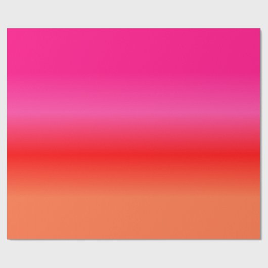 Rosa, Rot und orange glänzendes Papier Geschenkpapier (Flach)