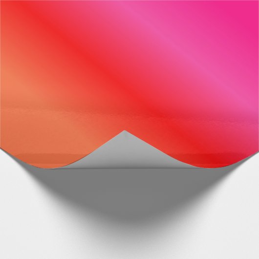 Rosa, Rot und orange glänzendes Papier Geschenkpapier (Ecke)