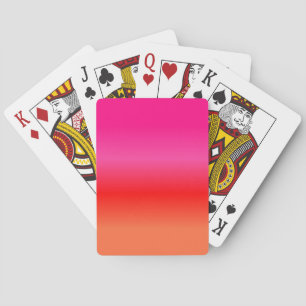 Rosa, Rot und Orange Gradient Spielkarten