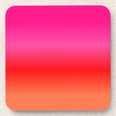 Rosa, Rot und Orange Gradient Untersetzer (Vorderseite)