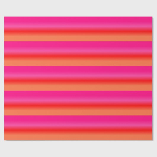 Rosa, Rot und Orangen Geschenkpapier (Flach)