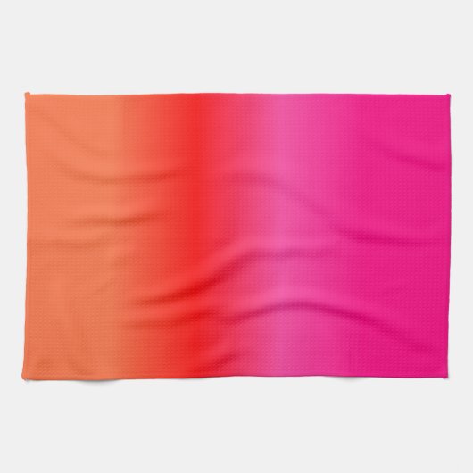 Rosa, Rot und Orangen Geschirrtuch (Horizontal)