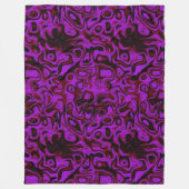 Rosa, Rot und Schwarzer Feuerstein Fleecedecke (Vorderseite)