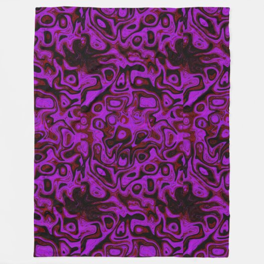 Rosa, Rot und Schwarzer Feuerstein Fleecedecke (Vorderseite)