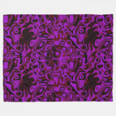 Rosa, Rot und Schwarzer Feuerstein Fleecedecke (Vorderseite (Horizontal))