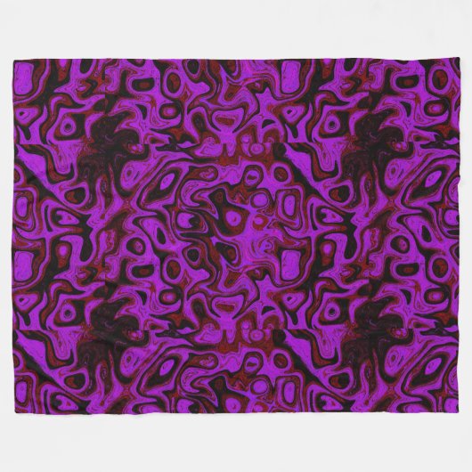 Rosa, Rot und Schwarzer Feuerstein Fleecedecke (Vorderseite (Horizontal))