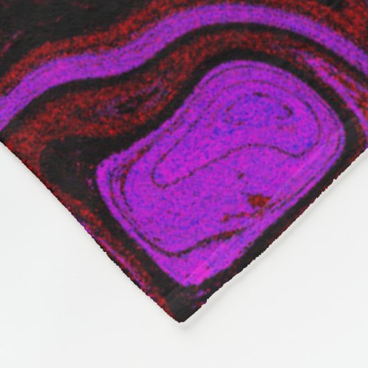 Rosa, Rot und Schwarzer Feuerstein Fleecedecke (Ecke)