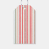 Rosa, Rot, Weiß, Grüne Streifen Geschenkanhänger (Rückseite)