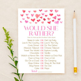 Rosa rot würde sie eher? Brautparty Game Briefpapier
