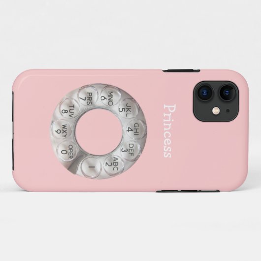 Rosa Rotary Phone Case-Mate iPhone Hülle (Rückseite (Horizontal))
