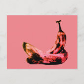 Rosa Rote Banane Pop Cool einzigartig Postkarte (Vorderseite)