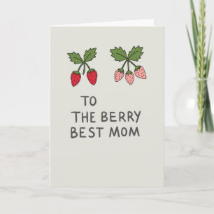 Rosa rote Beeren Mama Karte
