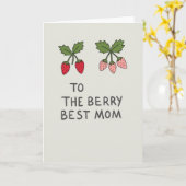 Rosa rote Beeren Mama Karte (Gelbe Blume)