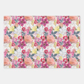 Rosa, rote Blume. Geschenkpapier Set (Vorderseite)